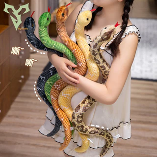 Rytanda ✨ Em Estoque Criativo Brinquedo De Pelúcia Cobra Realista Boneca Python Surpresa Presente De Natal