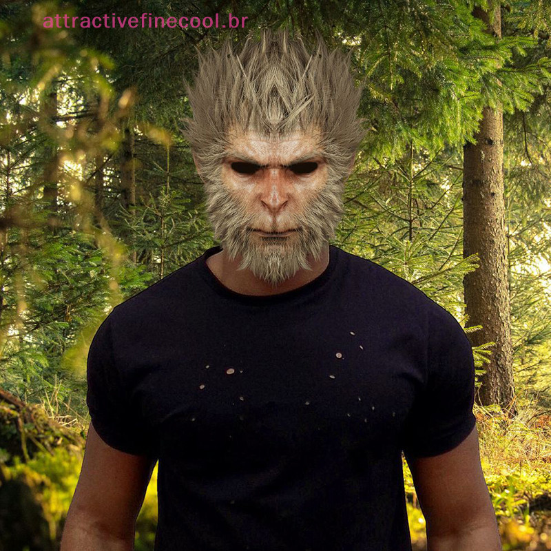 AFC Nova Máscara Assustadora Jogo De Adereços Cosplay Mito Negro Wukong Cos Holloween Party Jogar Propaganda Decorações Cara Homens Mulheres Periféricos De HOT