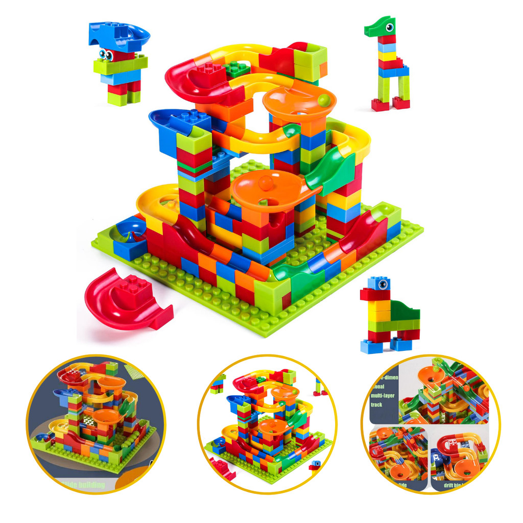 Blocos De Montar Pista Corrida P/ Bolinhas Rola Bola 168 Pcs | Shopee ...