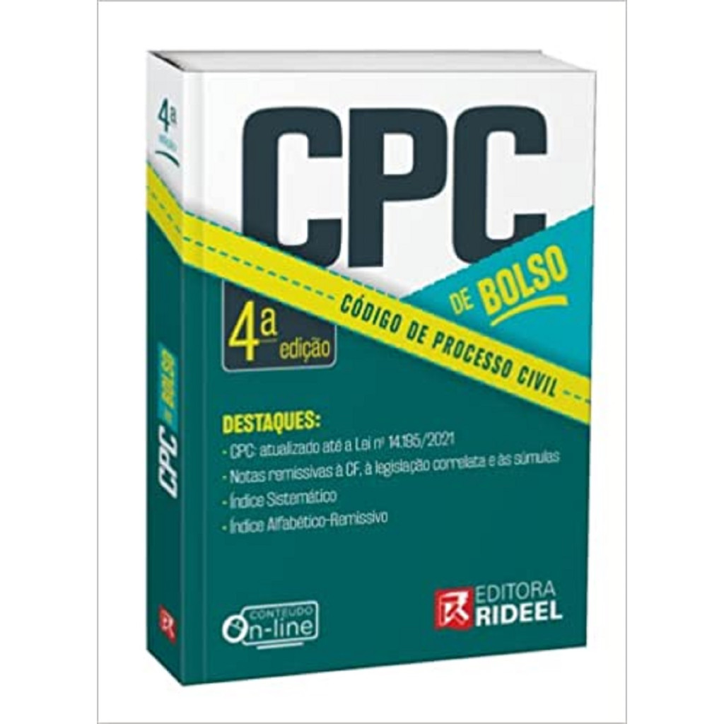Código De Processo Civil - Cpc De Bolso - 4ª Edição (2022) | Shopee Brasil