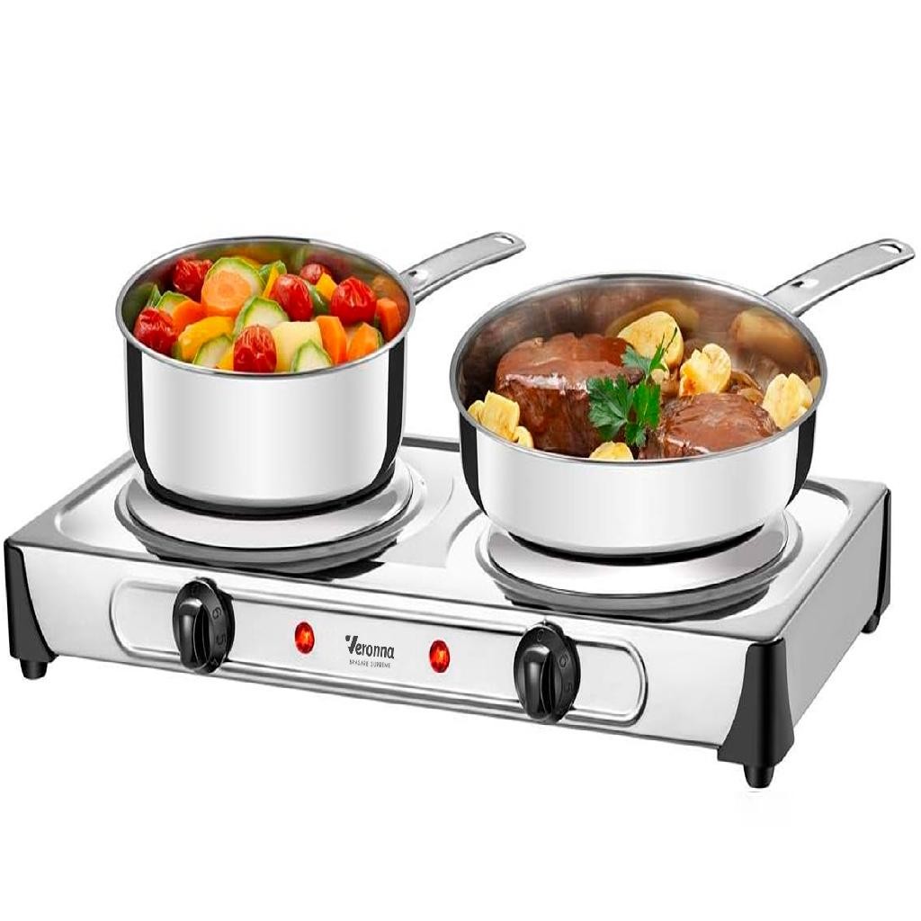 Fogão Cooktop Elétrico De Mesa 02 Bocas 2000w | Shopee Brasil