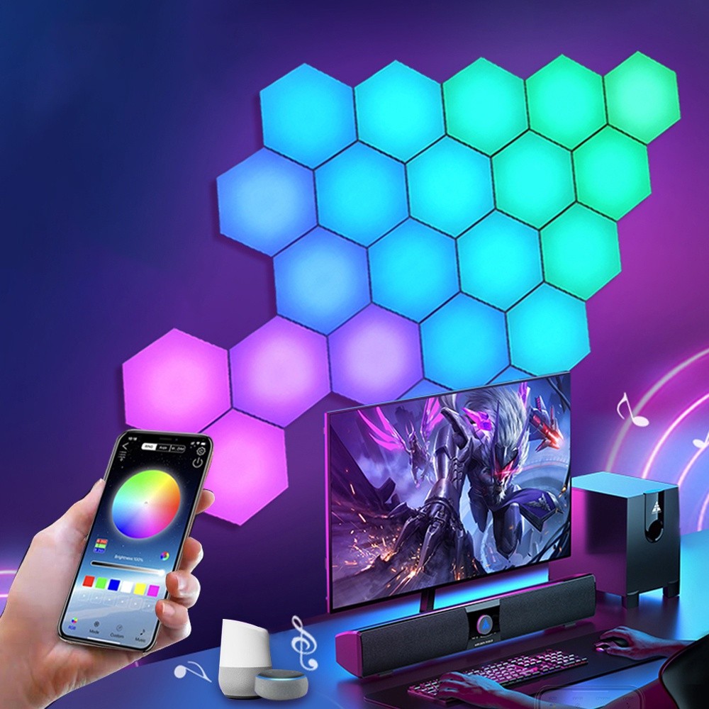 App e-sports atmosfera inteligente luz controle de voz indução controle remoto luz de fundo