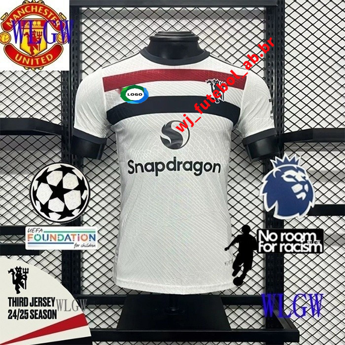 [Wlgw] versão jogador 2024-2025 Manchester United Jersey futebol Jersey. W10X
