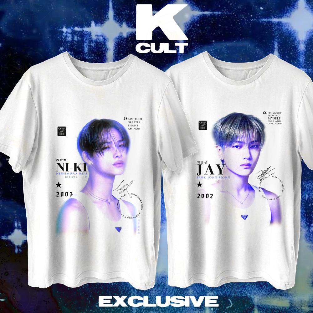 Camiseta Unissex Masculina e Feminina Enhypen Ni Ki Nishimura Riki