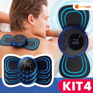 Mini Massageador EMS Estimulador Elétrico de Pescoço Portátil para Alívio da Dor Muscular