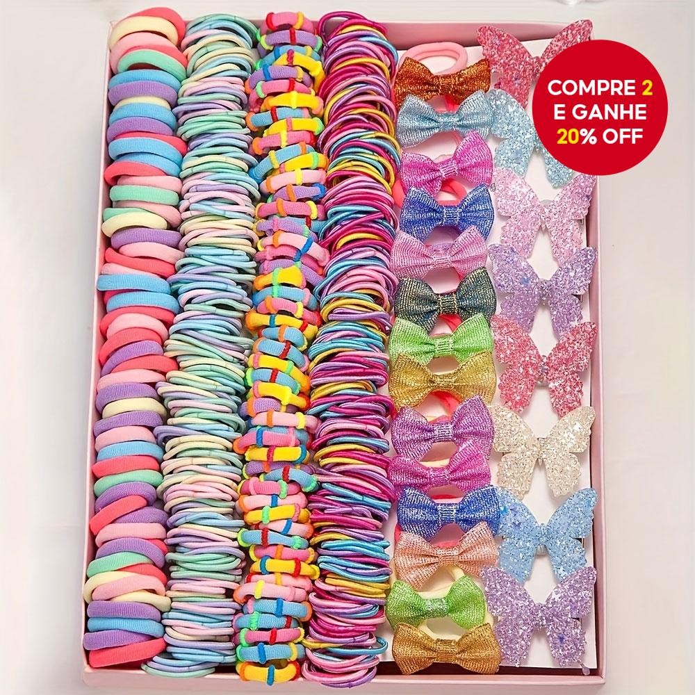 Conjunto De Acessórios De Cabelo Para Meninas De 167 Peças – Laços ...