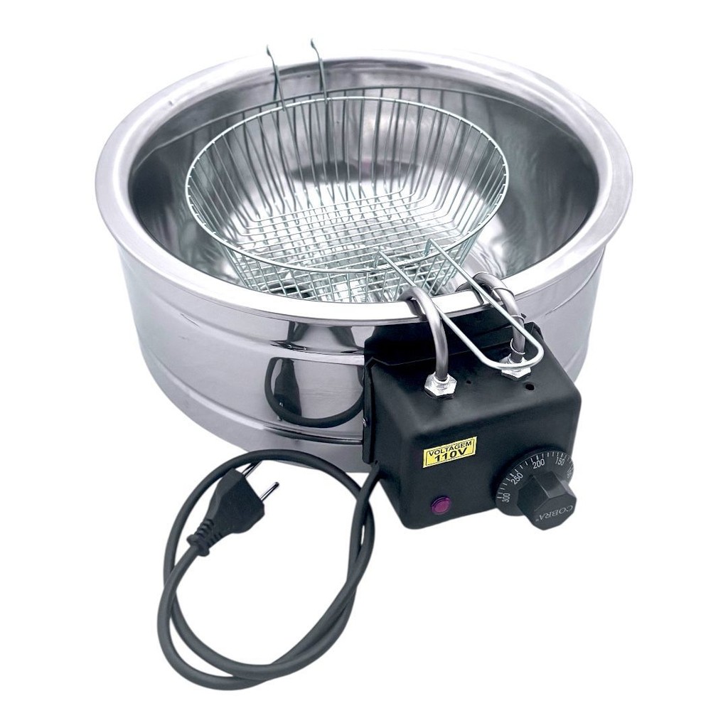 Tacho Aço Inox Fritadeira Industrial Elétrica 8 Litros 127V