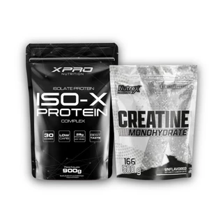 Kit Whey Iso X 900g - XPro + Creatina Monohydrate Pura 500g - Nutrex Research em Oferta na Shopee