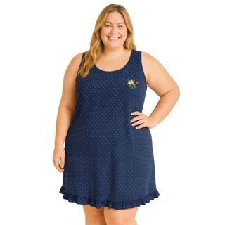 Camisola Plus Size Tamanho Especial Manga Regata Senhora em Oferta na Shopee