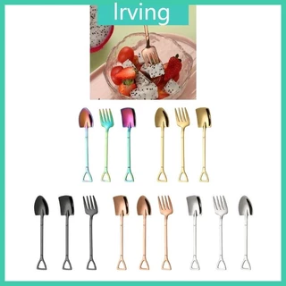 LRVI 3PCS Colheres Pá Sorvete Sobremesa Aço Utensílios Para Café
