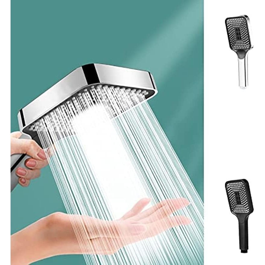Bico de chuveiro de mão grande - Três modos de pulverização ajustáveis - Adequado para filtro de bico de chuveiro de água