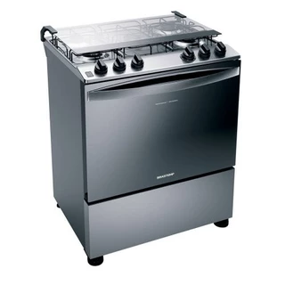 Fogão de Piso 5 Bocas Brastemp BFS5NCR com Acendimento Automático