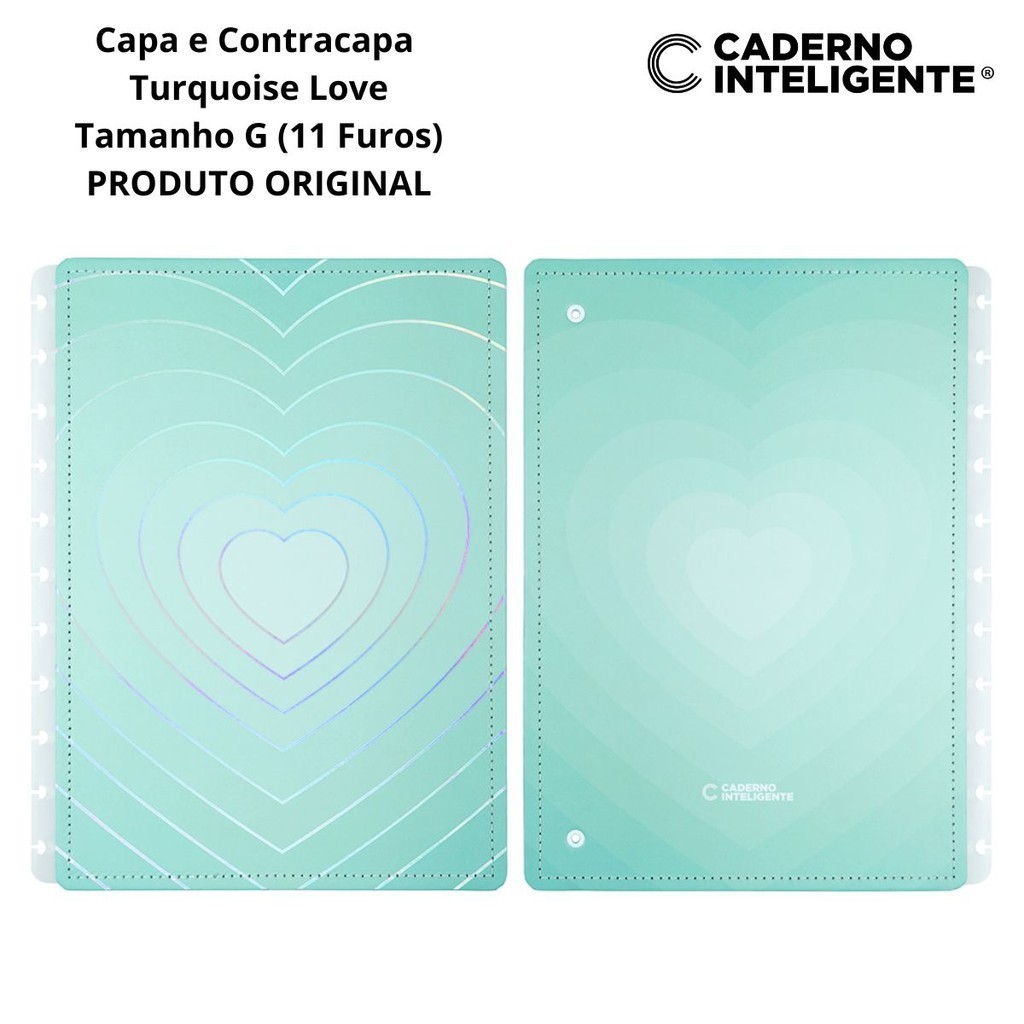 Capa e Contracapa CI Turquoise Love (Azul Turquesa) Grande ou Médio ...