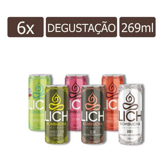 Lich Kombucha Degustação - Pack Com 6 Unidades 269ml