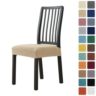 Capa De Cadeira De Jantar Jacquard Soft Stretch Para Sala , Cozinha , Protetor Removível Lavável