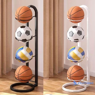 VICETONE-Basketball Ball Rack 4 Tier Storage Holder Suporte De Bolas De Garagem Freestanding Para Futebol De Vôlei De