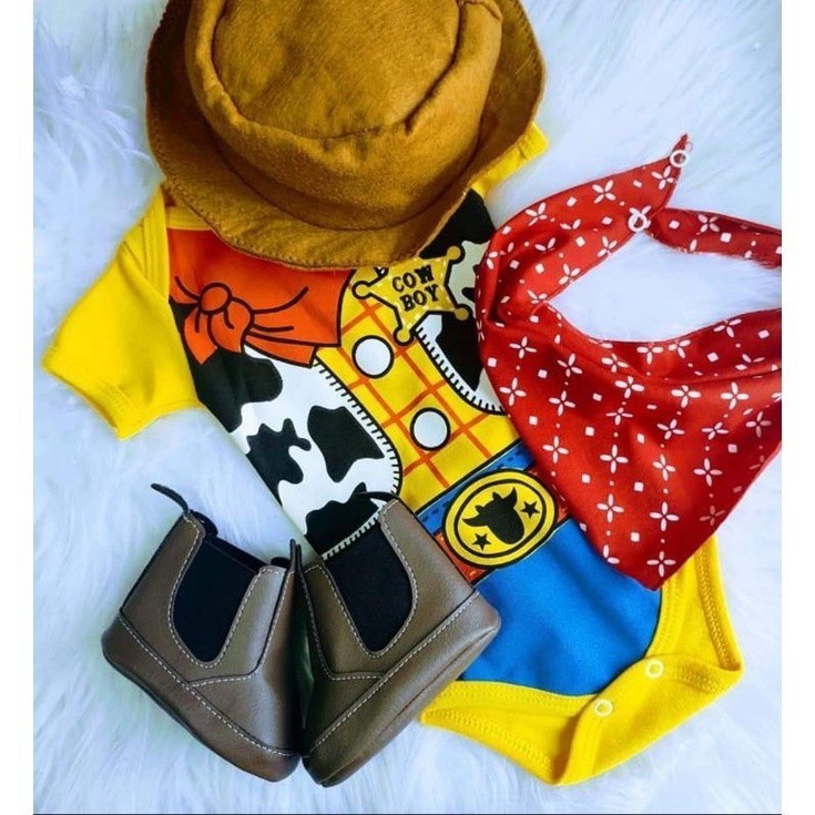 Body Temático Bebê Mêsversário Infantil Woody Toy Story Shopee