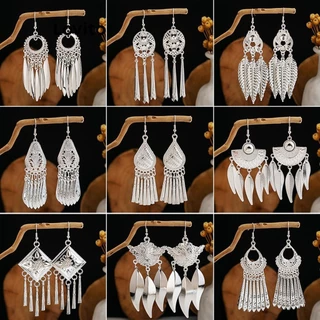 Lovito Brincos casuais com estampa tribal, jovens e elegantes para mulheres LFA41502