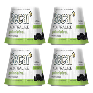 Kit 4un Filtro Absorvedor De Odores De Geladeira Secar 30g