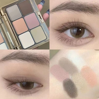 Herorange Six-Color Eyeshadow Paleta Abrangente Blush Contorno de Paleta Completa Destaque Paleta Tudo-em-Um Terra Coloração Barata