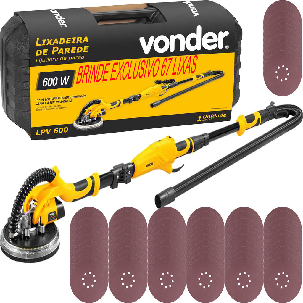 Super Kit Lixadeira de Parede Girafa Dobrável Profissional LPV600 ...