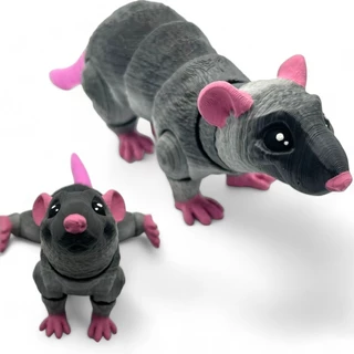 Rato Articulado Brinquedo Ratinho Fidget Toy Ratatui Presente Criativo Sensorial Anti Estresse