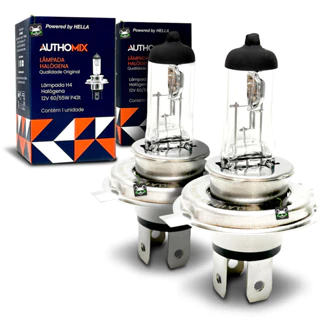 Par Lâmpada Halógena Farol Baixo Alto H4 12v 60/55w P43t T4
