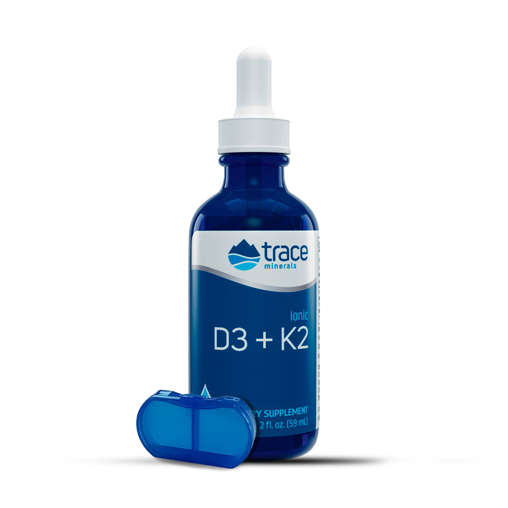 Trace Minerals Iônico D3 + K2 Gotas 59ml + Porta Cápsulas | Shopee Brasil
