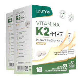 Kit 3x Menaquinona K2-7 149mcg Lauton 60 Comprimidos