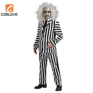 Novo Filme Beetlejuice The Wizard Cosplay Vestuário De Feiticeiro Homem De Fantasia Festa De Halloween