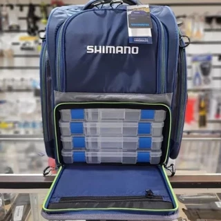 Mochila Pesca Shimano Back Pack XL LUGB-15 Com 4 Estojos
