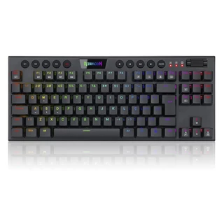 Teclado Mecânico Gamer Redragon Horus, RGB, Switch Brown, TKL, ABNT2, Black, K622-RGB PT-BROWN
