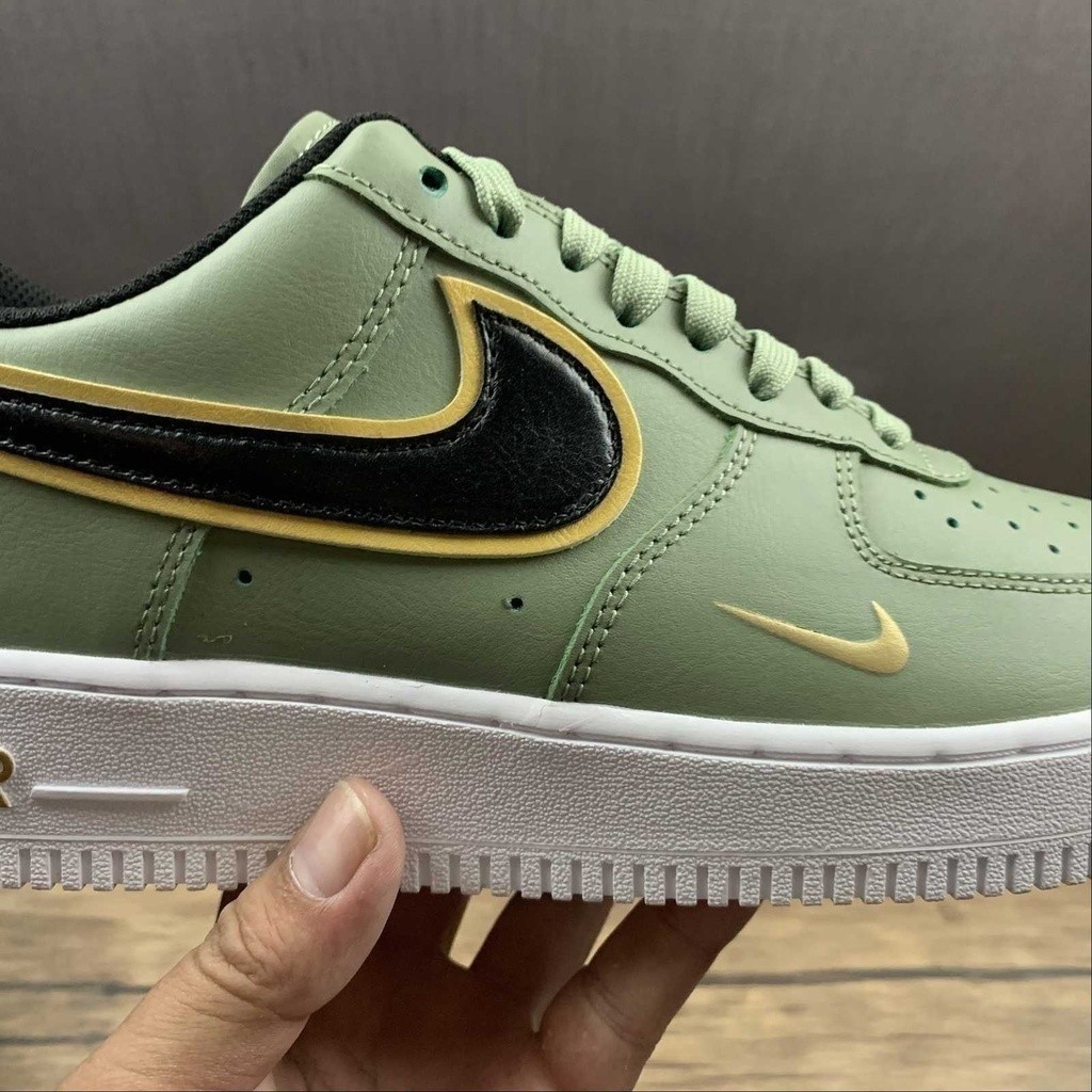 Nike Air Force 1 Canoe Low Casual DA8481-300 Verde E Preto, Gancho De Ouro, Unissex Adicionar à Lista PP