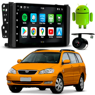 Kit Central Multimidia Android 7 Pol Corolla Fielder 2003 2004 2005 2006 2007 2008