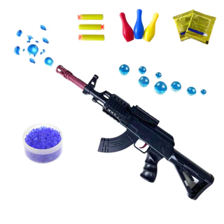 Brinquedo Lança Bolinha Arminha De Gel e Dardo