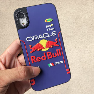 Capa De Telefone De Desenho Animado 3D Silicon Oracle Racing Red Bull Para iPhone 16 15 14 13 12 11 XR X XS 7G 8 Plus Mini Protetora De Segurança Anti-Queda