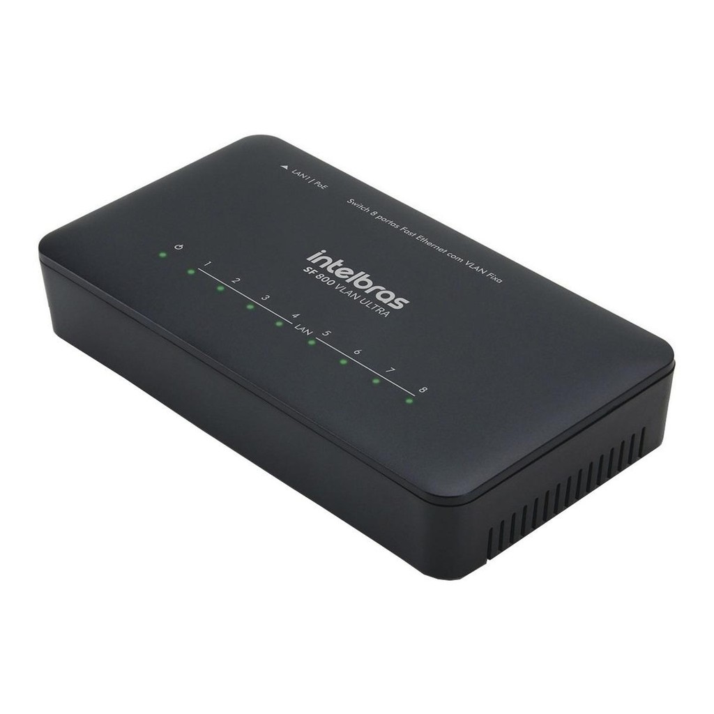Switch 8P Fast Ethernet Com Vlan Fixa SF800Vlan Intelbras