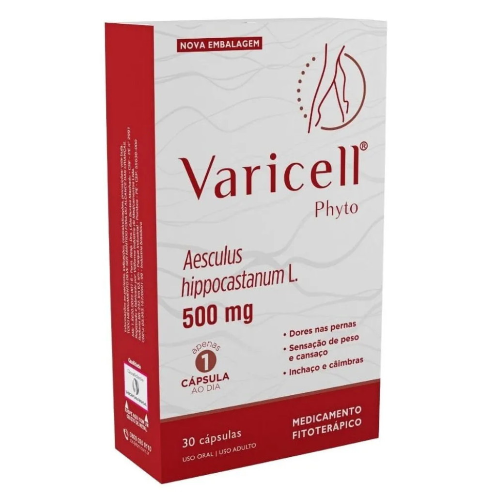 Varicell Phyto – Suplemento para Dores nas Pernas, 30 Cápsulas | Shopee ...