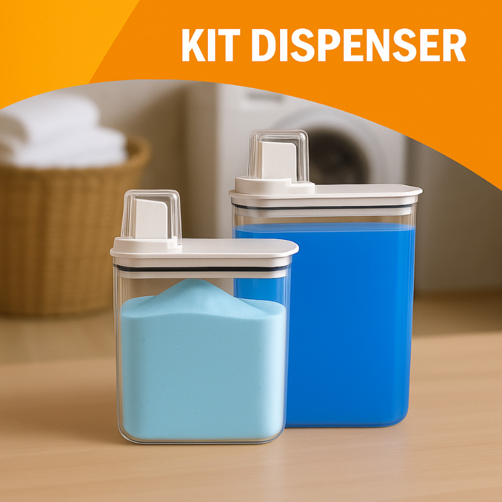 Dispenser Organizador Lavanderia 2,3 L / 1,5 L / Borrifador 500ml ...
