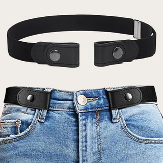 2025 Cinto Elástico Sem Fivela De Verão Para Mulheres | Alça Jeans Preguiçosa Ajustável Invisível em Oferta na Shopee