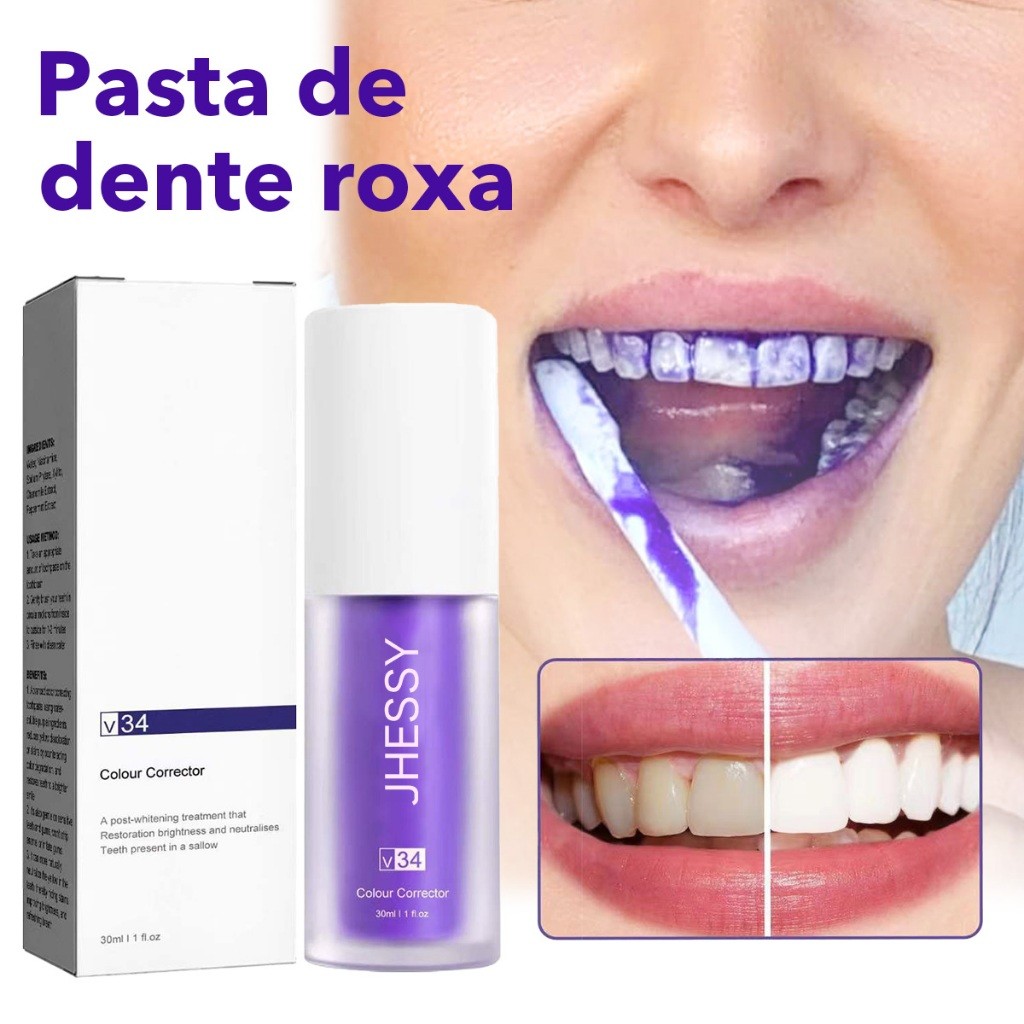 Pasta De Dente Roxa V34 É Altamente Eficaz Para Clarear E Limpar Os ...