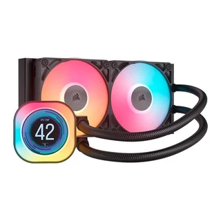 Water Cooler Corsair Icue Link Titan 240 RX, RGB, 240mm, Preto, CW-9061022-WW em Oferta na Shopee