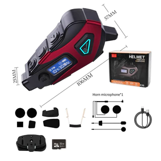 K10 Capacete Da Motocicleta Bluetooth 5.4 Fone De Ouvido À Prova Dwaterproof Água Tela LCD Estéreo Rádio FM em Oferta na Shopee