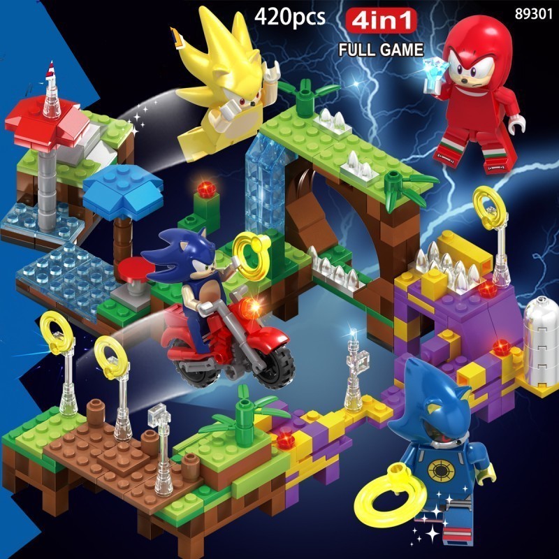 4em1 Sonic The Hedgehog Scene Model Building Blocks Brinquedos Montados ...