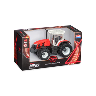 Trator Miniatura Massey Ferguson MF8S Réplica Rodas Emborrachadas e Cabine Translúcida Realista em Oferta na Shopee