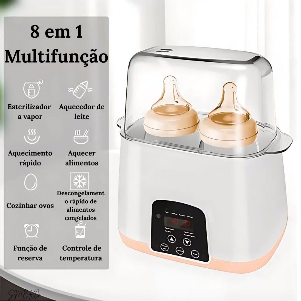 Aquecedor de Mamadeira Leite para o Bebe Esterilizador 8 em 1 ...