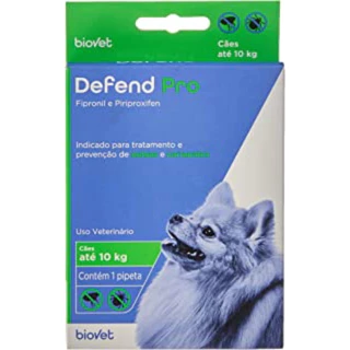 Antipulgas e Carrapatos Defend Pro para Cães ate 10 kg BIOVET.
