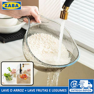 Escorredor Multiuso Tigela Com Alça Plástico Cesta Multifuncional Alimentos Legumes Frutas Arroz Escorredor