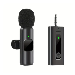 Microfone de Lapela Sem Fio Vlog Compatível Pra Android Direct Selling