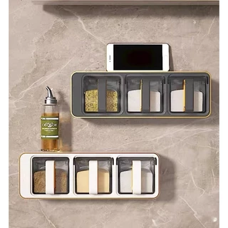 Porta Condimentos e Temperos Acrílico 4 Potes Organizadores top linha